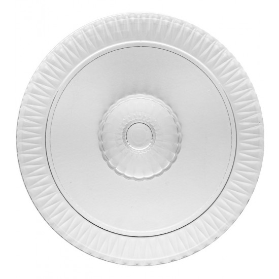 Prato 31,4x31,4x9,7cm Para Bolo De Cristal Ecológico Com Pé Radial